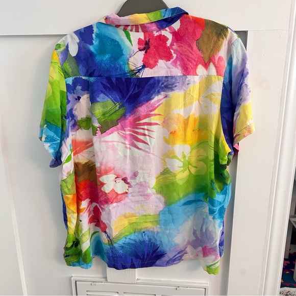 Jams World Women's Camp Shirt, Blouse, Brulee Pattern size XXL - Picture 7 of 7